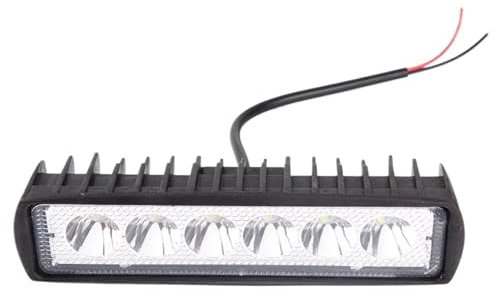 Faros Delanteros 6LED 12V Auto Offroad SUV Camión Faros Rectangulares 18W Luz De Trabajo del Coche 6000K DRL Proyector Alto Brillo Impermeable 6 Lámpara LED Faro Principal(4 Piece)