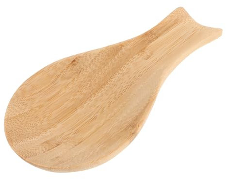 KOCKSHION Spoon Rest De Madera para Utensilios De Cocina Soporte para Cucharas y Palillos Diseño Minimalista para Encimeras y Estufas Resistente y Fácil De Limpiar Compacto
