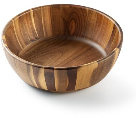 JF JAMES.F Große Salatschüssel,Obstschale, Obstkorb, Holzschale, Bowl Deko Schalen aus Akazienholz vielseitige Servierschale Schüsseln für Salate, Obst, Hauptgerichte