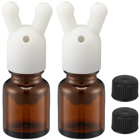 Chunful Confezione da 2 inalatori di oli essenziali, a prova di perdite, doppio foro, per inalazione nasale, mini erogatore di profumo, per migliorare l'aromaterapia, inalanti, adulti, bianco