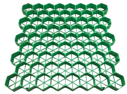 Grille de Protection en Gravier for abri de Jardin, Tapis de Protection en Plastique for Gazon d'extérieur, for renforcer Le Sol, Les allées et Les patios(5cm-16 Pieces)