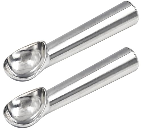 Kronabelle Rechargeable 2 Pcs Heated Ice Cream Scoop, Aluminum Alloy Heavy Duty Ball Scoop, Easy Wash, Great for Malls, Milk Tea Shops, and Home