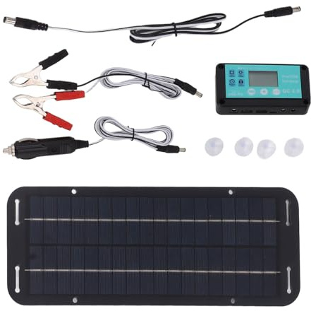Caricabatteria solare da 12 V, 20 W, impermeabile, con pannello solare
