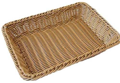 Fegtrtyoa Cestino Portaoggetti Rettangolare Fatto A Mano In Rattan, Organizzazione, Portapane In Vimini, Frutta, Verdura, Snack, Contenitore per Alimenti, Facile da Usare M
