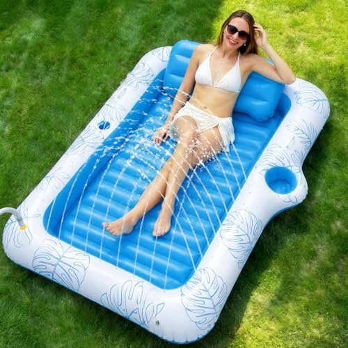 Zeraty Inflatable Pool Lounger Float for Adult Youth Kids Bed Cooling Contour Pool Floats Lounger Rafts, Water Rafts for Lake Outdoor Beach Pool Party