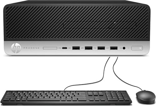 HP ProDesk 600 G4 SFF Ordinateur de bureau Intel Core i7-8700, 16 Go de RAM, SSD 512 Go, WiFi, Bluetooth, clavier américain, Windows 11 Pro (reconditionné)