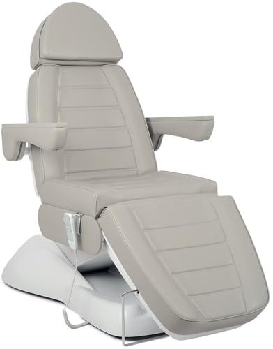 HABYS Kosmetikliege Elektrisch Leo PRO 4, Elektrische Massageliege (Grau) | Kosmetikliegen Elektrischer Verstellung 3 Ebenen, Höhenbereich von 61–87 cm, Handfernbedienung, Ausziehbare Kopfstütze