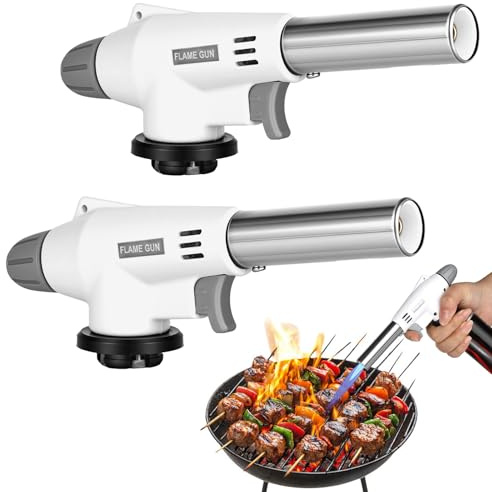 Cannello da cucina a gas butano regolabile, per cucina e cucina, per cottura a gas butano, per la casa e l'esterno, cottura, crème brûlée, barbecue, artigianato, saldatura leggera