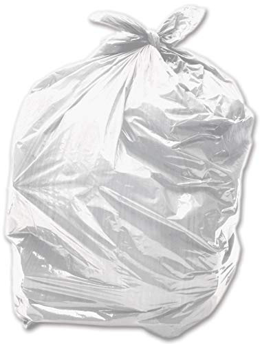 100 x White 90L Medium-Duty (28 Micron / 112 Gauge) Alina Coloured Refuse Sack / Polythene Dustbin Liner / Plastic Bin Bag / 90 Litre White Garbage Bag (100 Sacks)