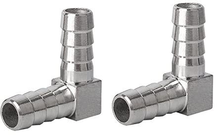 Metalwork 304 Edelstahl Schlauchanschluss 90 Grad L rechtwinklig Winkel Stange Stange 2 Stück 16mm
