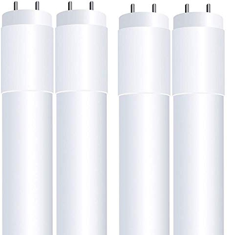 Feit Electric T8 LED Bulbs 4 Foot, 32 Watt Equivalent, Type A Tube Light, Plug & Play, T8 or T12 LED Tube Light, LED Fluorescent Replacement, Frosted, T48/850/LEDG2/4,5000K Daylight, 4 Pack