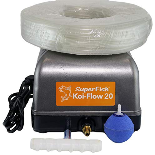 SUI JIN Teichprodukte Teich Belüfter Set 20 Sauerstoffpumpe Koiteichbelüfter 1200l/h nur 15 Watt