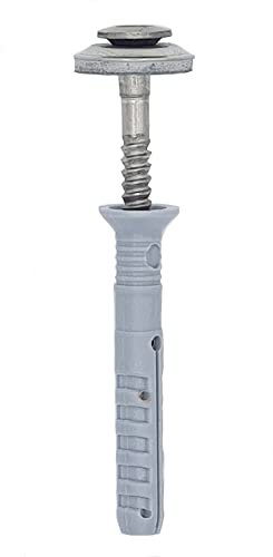 Nageldübel Spenglerdübel Schlagdübel Kappleistendübel Nylon Schraube Edelstahl A2 mit 15mm Dichtscheibe - 6x40-100 Stück