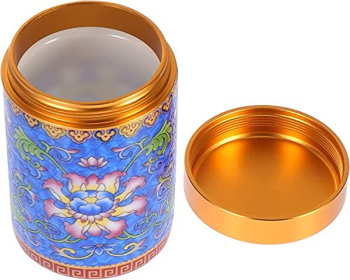 Seasoning Box Spice Jars Storage Container Cruet Bottle Rack,Loose Tea Canister Tinplate Tea Caddy Coffee Storage Jars Pots Container with Sealed Lids for Condiment Spice Coffee (Color : Blue)