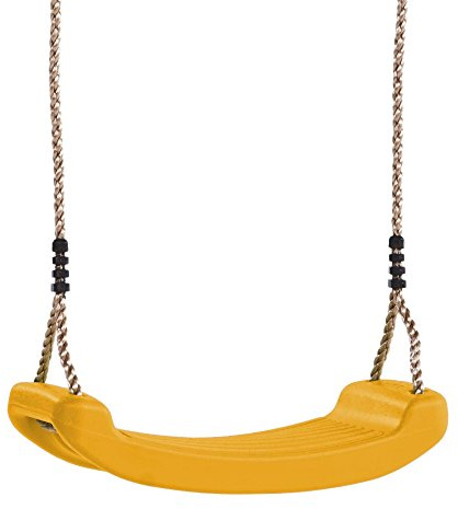 WICKEY Schaukelsitz für Kinder - Gartenschaukel Kunststoff Kinderschaukel Kleinkindschaukel Outdoor Indoor bis max. 50 kg - Kunststoff Schaukelbrett, gelb