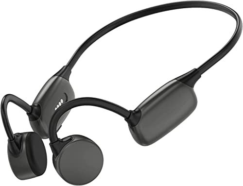 Cuffie sportive a conduzione ossea Bluetooth 5.3 Cuffie da corsa senza fili impermeabili con orecchio aperto Microfono integrato, lettore MP3 Memoria 32G integrata - Riduzione del rumore delle chiamat