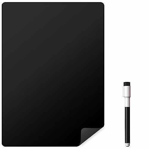 TMS A5 Magnetische Tafel für Kühlschrank mit Kreidemarker (klein) | Mini-Whiteboard oder Kreidetafel für Notizen, Einkaufslisten und Erinnerungen | Verwendung als Memoboard, Wochenplaner oder Pinnwand