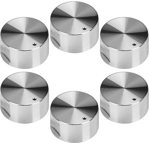 HATANSE 6 Stück Gasherd Knöpfe 6mm Gasherd Drehknöpfe Universal Drehknopf Herd Metall Küche Herd Drehknopf Locks Ofen Schalter Kochfläche Control für Küchenherd Gasherd Backofen Küchengeschir