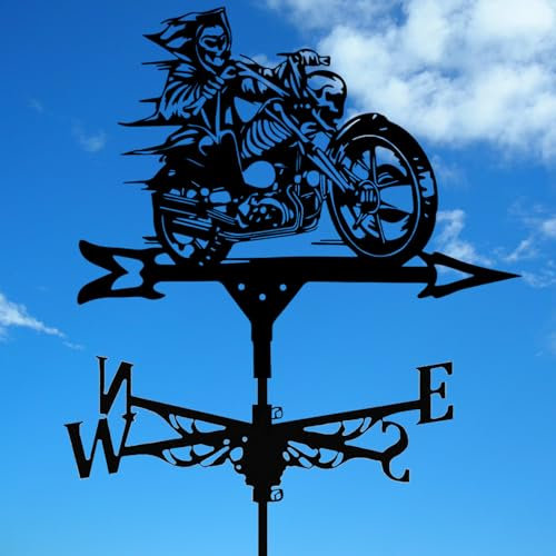 Girouette 3D en métal pour moto, moto, jardin, décoration pour extérieur, jardin, cour, patio, ferme