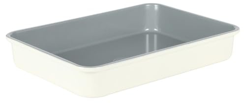 SUR LA TABLE Kitchen Essentials Bake Sale 9 X 13 Inch PFOA, PFAS, PTFE Free Nonstick Roaster/Cake/Baking Pan - Linen White