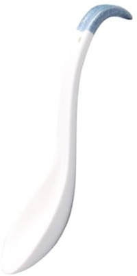 TOPBATHY Japanese Ceramic Tableware Spoon Ladle Reusable Cutlery for Soup Rice Sauce Household Flatware