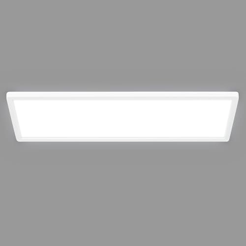 BRILONER - LED Deckenleuchte Effizienzklasse A, ca. 50.000h Licht, 14W bei 3000lm, LED Panel flach, helle energiesparende Deckenlampe Wohnzimmer, Küchenlampe, Wohnzimmerlampe 58x20x3 cm, Weiß