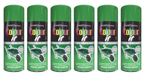 YSAMAX Green Spray Paint, Fast-Drying Formula, Sleek And Professional Appearance, Compact And Easy To Handle, Provides A Tough Protective Layer, 250ML, (6PCS)