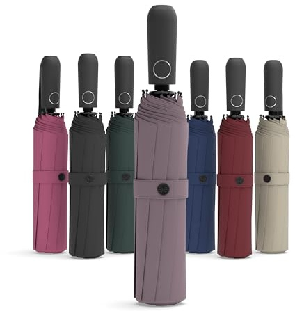 Sapor Design Premium Regenschirm mit Lotus Effekt | sturmfest, windsicher, Auf-Zu-Automatik | edler & eleganter Schirm | stilvoller Taschenschirm (Umbrella) | ESSENTIAL