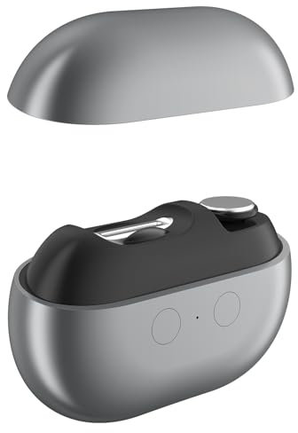 Elektrischer Nagelknipser,2 in 1 Automatischer Nageltrimmer Nagelpolierer,USB Wiederaufladbarer Fingernagelschneider mit LED-Licht und Nagelklammeraufbewahrung,Tragbarer-Nagelschere (Grau, M7)