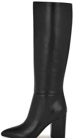 Mattiventon Black Knee High Boots Women Fall Tall Boots for Women Chunky Heel Pointed Toe Side Zipper Sexy Dress Date Party