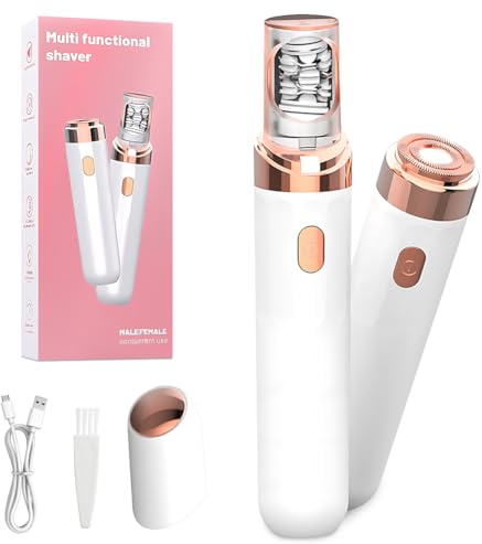Soft Skin Pro Facial Hair Remover, Facial Hair Remover for Women, Soft Skin Pro, Washable Rechargeable Portable Women Facial Epilator, Facial Hair Remover for Face, Legs, Hand with Smart Light (White)
