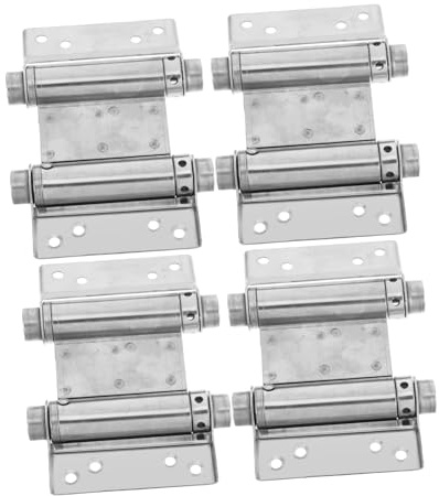 POPETPOP 4 pièces Charnières à Ressort Double Inox Charnières Lourdes Auto Fermantes Réglables pour Doubles Salon Installation Facile et Angle Ajustable