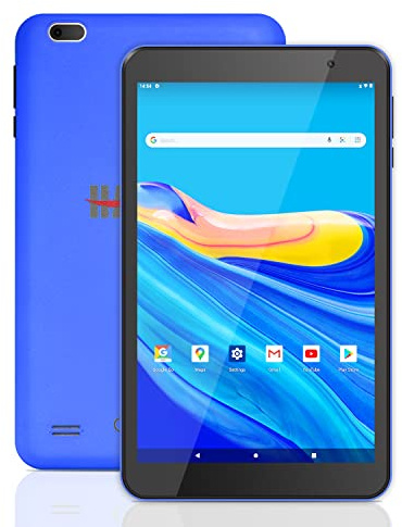 Haehne Tablet 8 Zoll, Android 10 Tablet PC, Quad Core Prozessor, 2GB RAM + 32GB ROM, 128GB Erweiterbar, Akku 4000mAh, WiFi, GPS, Bluetooth,Blau