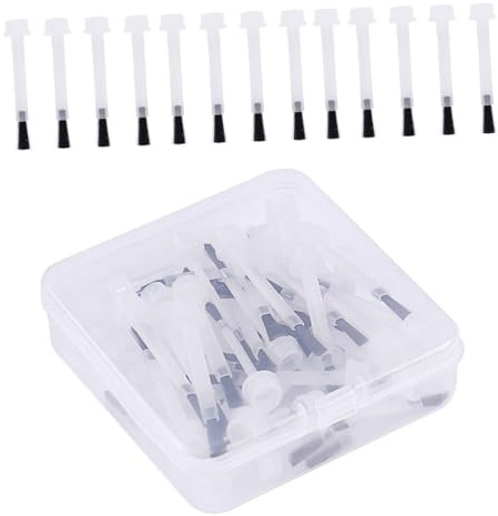 BELLIFFY 50 piezas Cepillos Desechables para Uñas Unidades Pinceles para Esmalte de Gel Pequeños Resistentes y Precisos Herramientas para Manicura sin Limpieza Aptos para Aficionados y