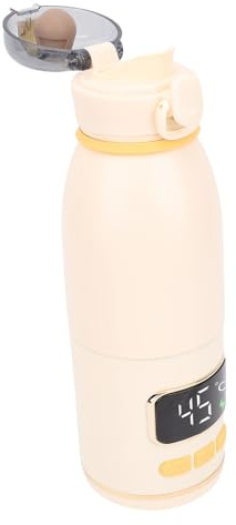Oreilet Hervidor de Leche Portátil, Calentador de Biberones Portátil de 450 Ml para Viajes, Calentador de Leche Materna y Fórmula de Calentamiento Rápido, Control Inteligente de Temperatura,