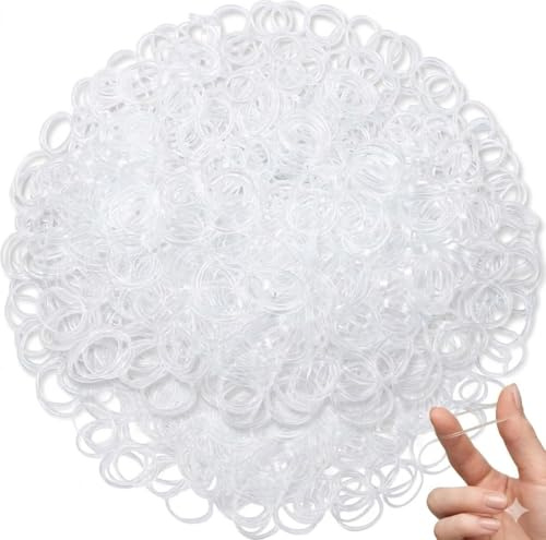 SXKJGQ 1500 Piece Hair Accessories for Women, Small Elastic Bands, Hairstyles, Braids, and Wedding Hairstyles Suitable for Most Women
