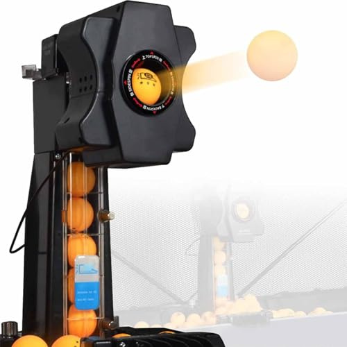 Bordtennisrobot, automatisk pingisbollsstartare för träning och träning, snurrbollskapacitet, perfekt för att förbättra färdigheter och soloövning