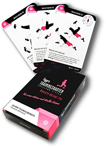 figgrs® Bauch Beine Po - 57 Trainingskarten mit 50 Bodyshaping Fitness Übungen für einen schlanken & Straffen Körper I Sport ohne Gerät zuhause & überall durchführbar I Von Anfänger bis Profi