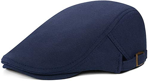 WETOO Casquette Beret Homme Reglable Plate Vintage Lvy Chapeau