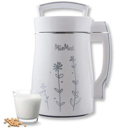 MioMat - Complete Plant-Based Milk Maker – Creamiest Milk for Coffee – Makes Soy, Oat, Nut & Seed Milk – 40oz Capacity – No Additives – Also Makes Soups, Smoothies & Porridges