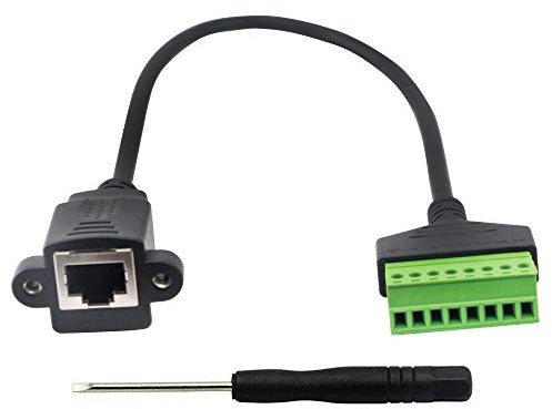 RJ45 8p8c Buchse zu 8 Pin Schraube Terminal Verbinder Ethernet Extender | RJ45 Schraube Lötlose Terminal Adapter Verbinder für Cat5/6/7 kompatibel mit Netzwerkgeräten, PC, Router, Sicherheitskameras