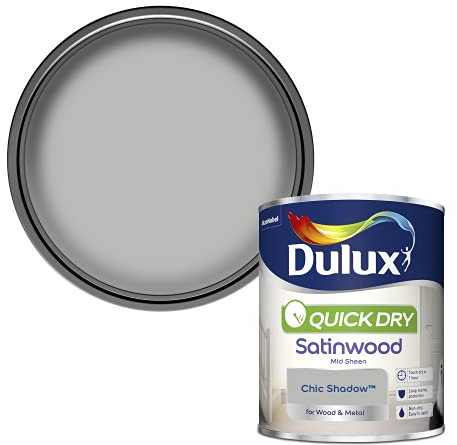Dulux Quick Dry Satinwood Paint - Chic Shadow - 750ML, 5358150