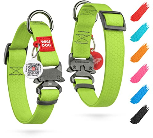 WAUDOG Halsband Hund Wasserfest Verstellbar für Große, Mittelgroße und Kleine Hunde - Welpen Halsband