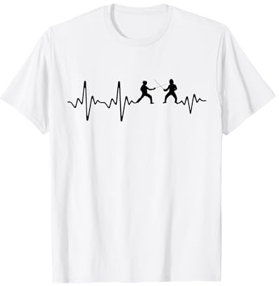 Escrime Battement Coeur Joueur Escrime Homme Femme Enfant T-Shirt