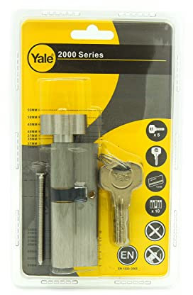 YALE 2000 series Cilindro de alta seguridad Con pomo 35/50mm Níquel 5 llaves