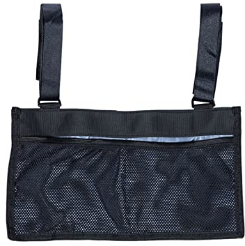 Rollstuhl Aufbewahrungstasche Armlehnen Hängetasche Polyester Schwarz | Rollator und Rollstuhl, Robust und Praktisch, für Einkauf und Unterwegs