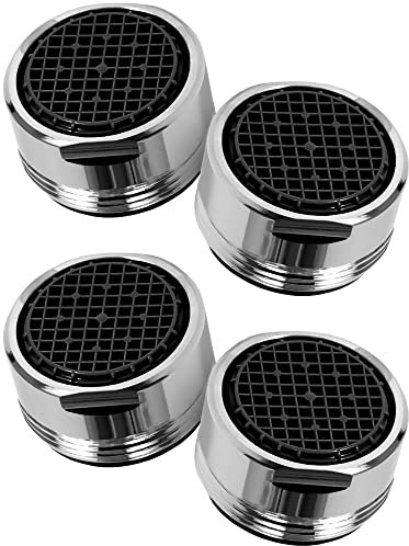 4 Stk. Strahlregler Wasserhahn Aufsatz Anti-Kalk M24 Aufsätze Strahlregler Wassersparer für Wasserhahn, Edelstahl & ABS, Wasserhahn Filter 24mm M. ROSENFELD HOME