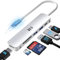 Hub USB C adattatore per MacBook docking station multiporta USBC 6 in 1 con 4K@30Hz,55W PD,USB-C e USB-A 5Gbps,lettore di schede microSD e TF, per MacBook Air/Pro M1/M2 Laptop iPad e altro ancora