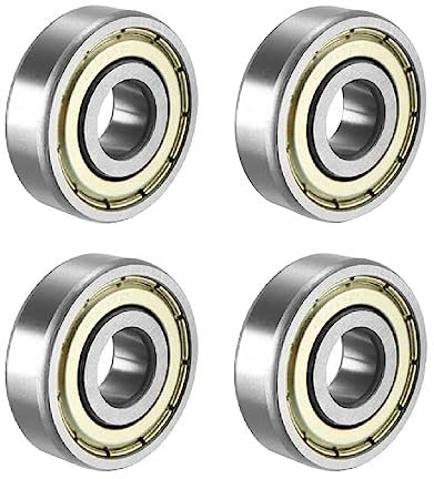 Cuscinetti a Sfera in Metallo,4 Pezzi Cuscinetti a sfera 608ZZ ABEC 7,Miniature Groove Cuscinetti a sfere,per skateboard,Doppia Schermati,per Pattini in Linea a rulli da Skateboard,8x22x7
