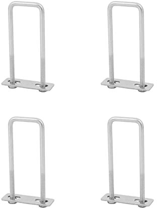 QUARKZMAN M6x30x100mm Quadrat U Bolzen x 4 Sets 304 Edelstahl U Bolzen für Achs- und Anhängerblätter und Rohre Silber